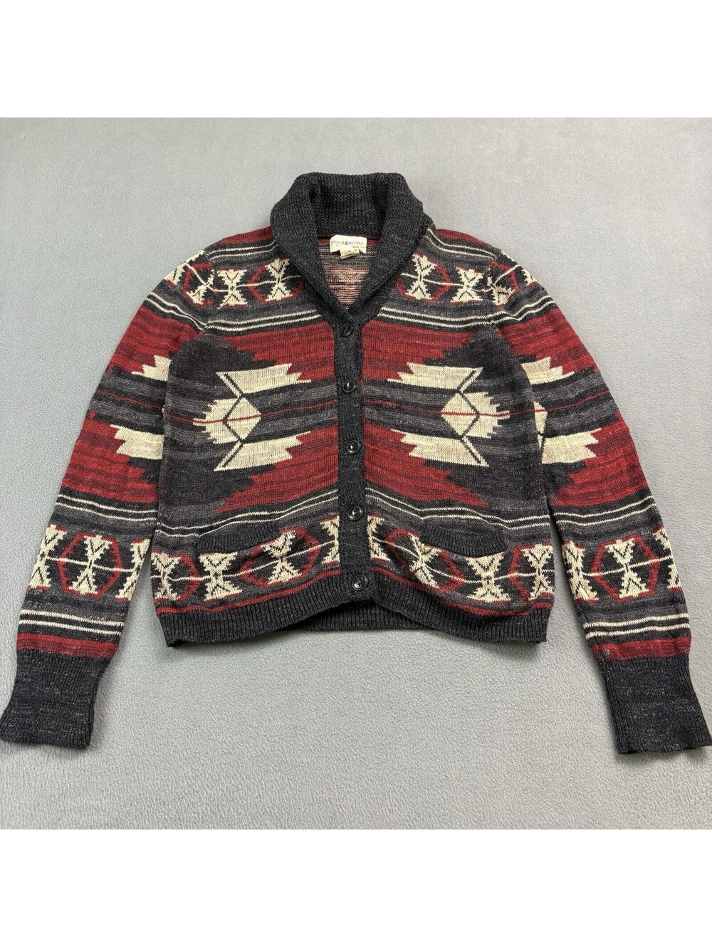 Denim & Supply Ralph Lauren Shawl Neck Sweater Women’s Size Large Southwestern - Picture 1 of 5